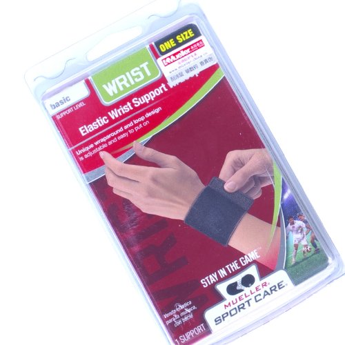 Mueller Wrist Support Withloop Elastic, Black, One Size #TOP4