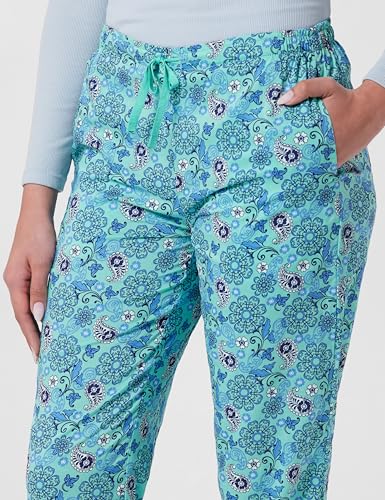 Image of Van Heusen Women's Printed Lounge Pants | Drawstrings & Side Pockets | Ultra Soft Fabric | Relaxed Fit | At home pyjamas | Everyday Comfort | Printed | Style 55306 | Available in Pack of 1 & 2