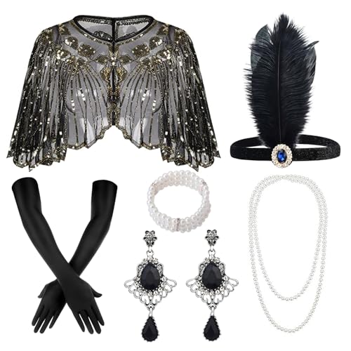 1920s Flapper Accessories for Women Theme Set Roaring 20s Great