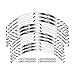 Tankpad Motos 12 Pcs Moto Roues Autocollants Stripe Moto Protections Réfléchissantes Décalques De Pneu De Jante pour Honda CRF1100L Afrique Twin CRF 1100L (Color : 4)
