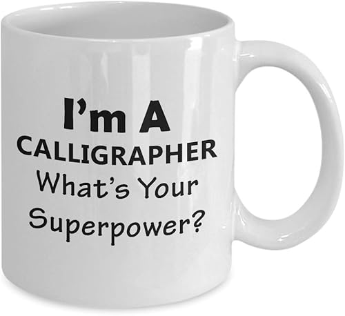 Miniatura 2 de Im a Calligrapher Coffee Mug Tea Cup - Gifts for Calligraphy Hobby Lettering Design Artist Calligraphic Lover Funny Cute Gag Appreciation Idea -