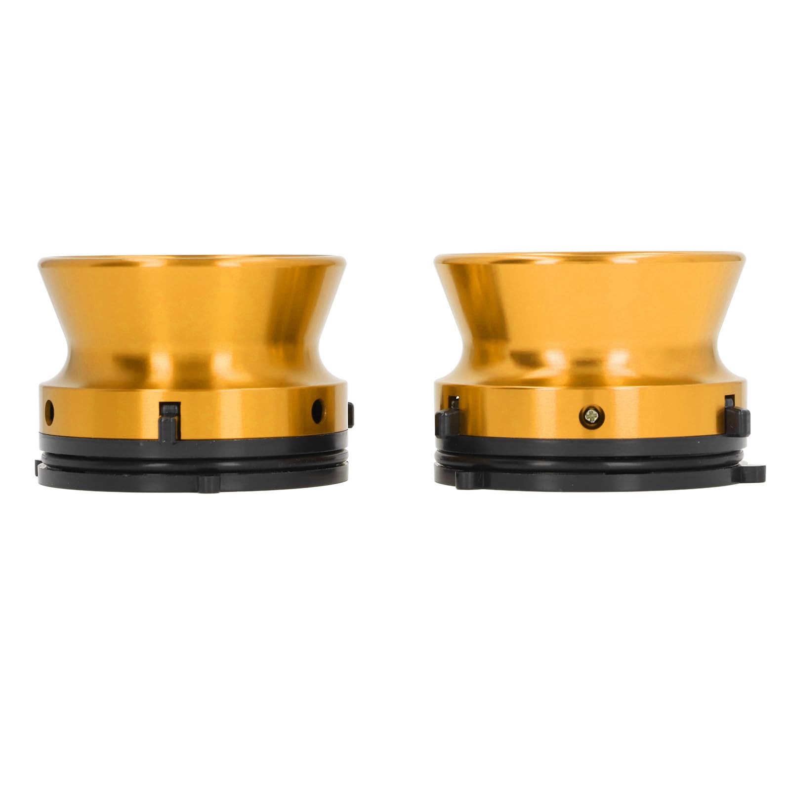 SENECESLI Adattatori Universali per Hub NAB in Alluminio Lucidato da 10 Pollici per Studer, Akai, Set di 2, Facili da Installare, Adatti a Vari Lettori Reel to Reel (GOLD)