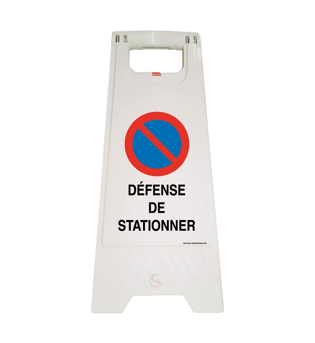 Chevalet défense de stationner plastique blanc AUA SIGNALETIQUE de 1KG