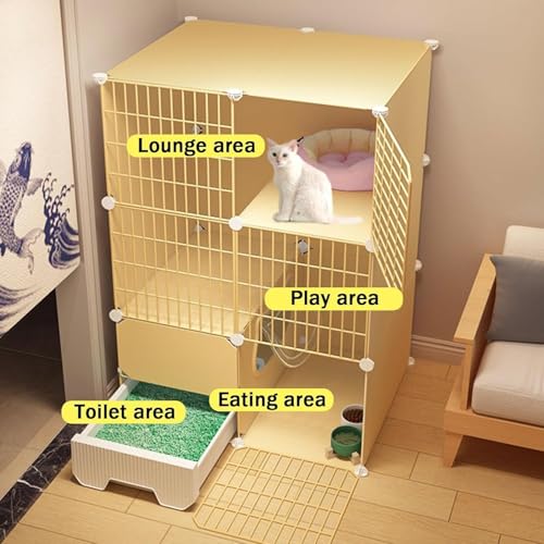 Espace d'exercice idéal pour 1 à 2 chats avec parc modulable à 3 étages - 3