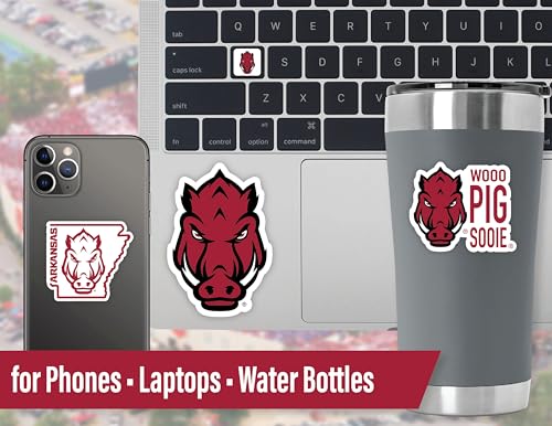 Image of Arkansas Razorback Stickers & Decals, Car Decal, Vinyl Sticker Set 14 Pc