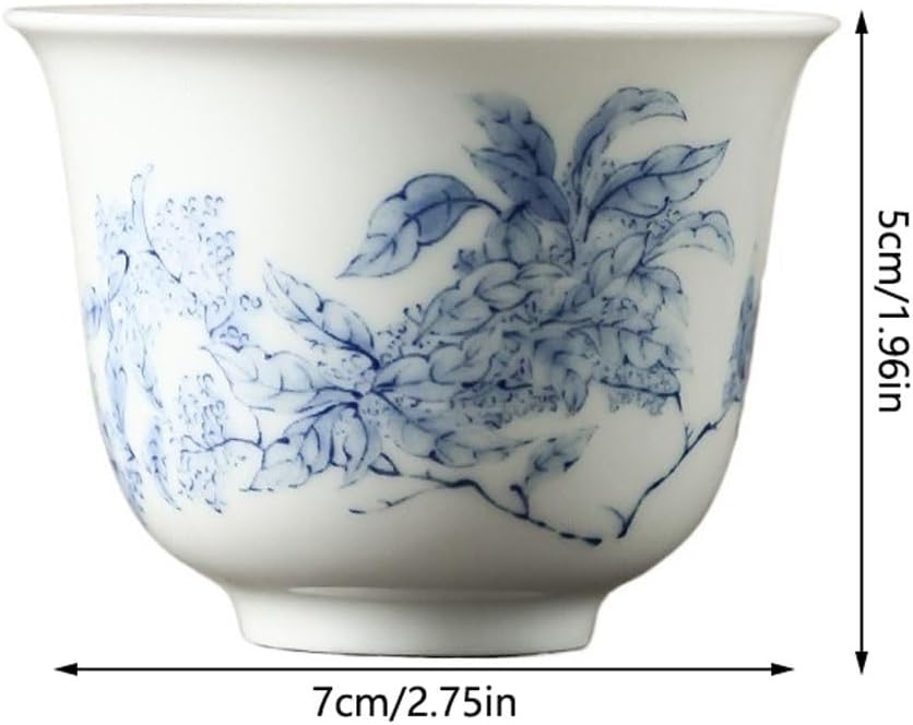 GSOUL Kungfu Tea cup White Porcelain Teacup Chinese Style Home Entertaining Tea Cup Personal Host Retro Creative Set Small Tea Cups