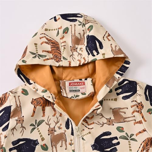 Kids Girls Waterproof Windbreaker Jacket Long Sleeve Full Zip Up Hoodie Boys Cool Print Lightweight Coat Hooded3