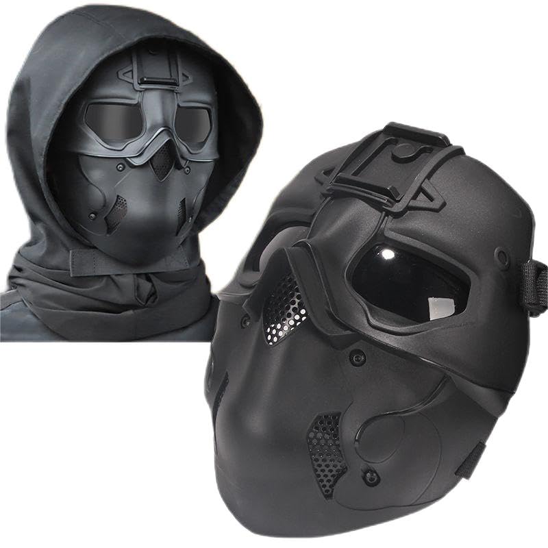 Masque Tactique CS Sauvage Avec Cagoule - Pour Paintball, Airsoft, Cosplay, Fêtes