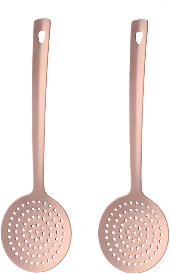 Buyer Star Stainless Steel Slotted Skimmer, 13 Inch Rose Gold Colander Strainer