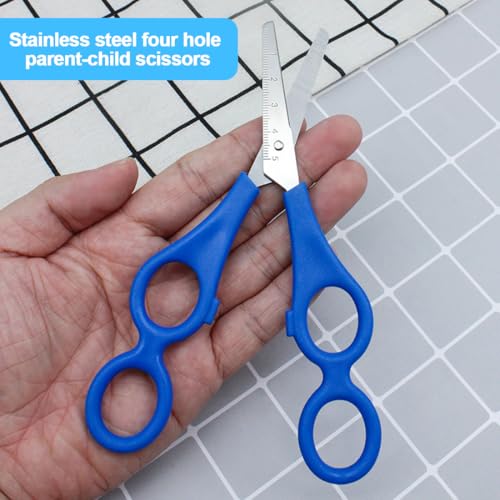 OUDQFCJ 2 pcsTherapeutenschere,Kinder-Lernschere,Therapeutenschere mit Doppelgriff,Mutter-Kind- Schere mit Doppelgriff,Kinder Bastelschere Schule,Helferschere,für Eltern-Kind-Schüler