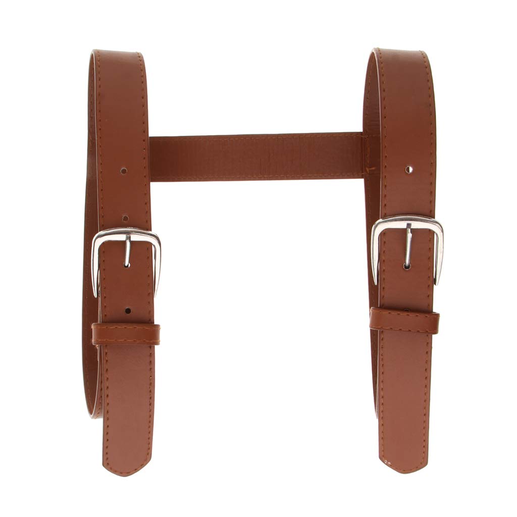 10er Set Tragegurt für Picknickdecke, Überwurf, Reisedecke, braunes Leder, Tragegurt
