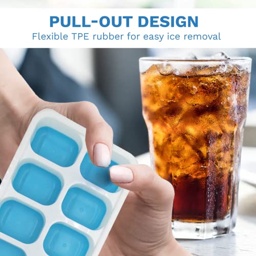 Bandeja para cubitos de hielo con tapa y pinzas, pack 4 miniatura 3