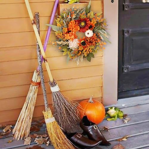 Couronnes d'automne pour porte d'entrée - Style rustique 45cm - 3