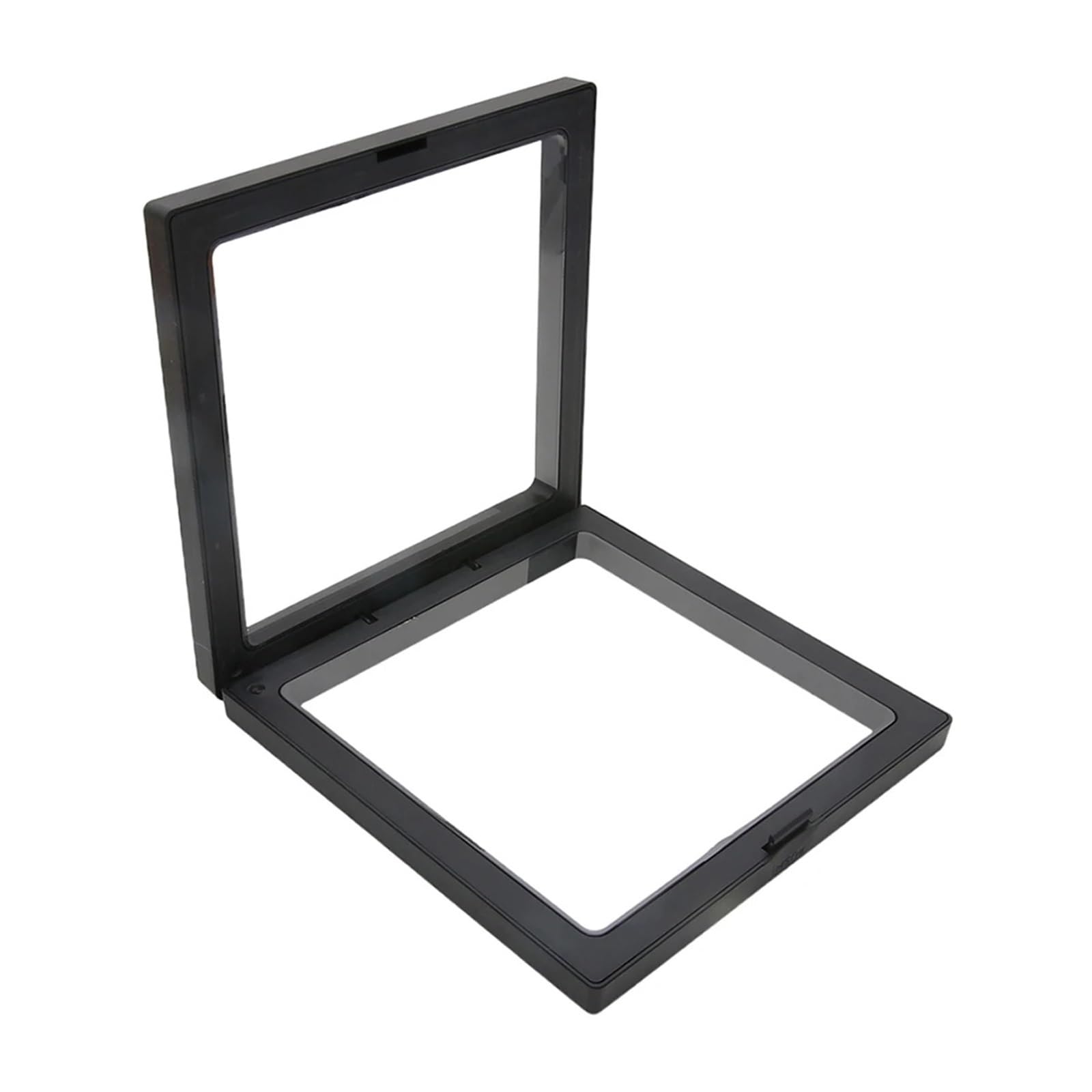 20pcs Colorful 3D Floating PE Film Jewelry Case, Free-Stand Membrane Storage Box, Ring Earring Necklace Display Frame For Earring Necklace Bracelet(Black,14cm)