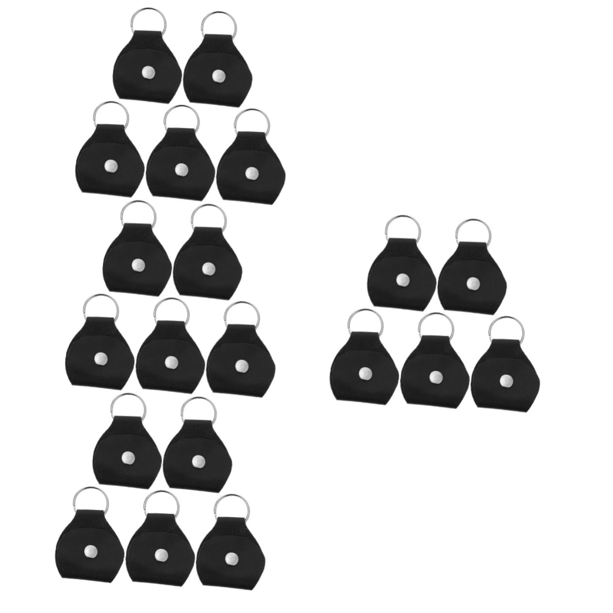 Yardwe 4sets 5pcs Pu Leather Guitar Holder with Ring Durable Guitar Picks Case for and Protection Portable and Convenient Design 5pcs*4