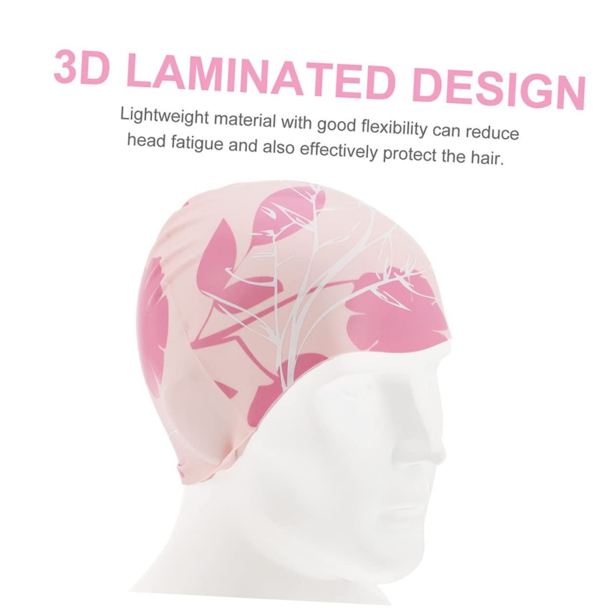 Mipcase Bonnet De Bain Imprimé Bonnet De Bain pour Cheveux Longs Chapeau De Natation Adulte en Tissu Grand Casquettes pour Femmes Gel De Silice