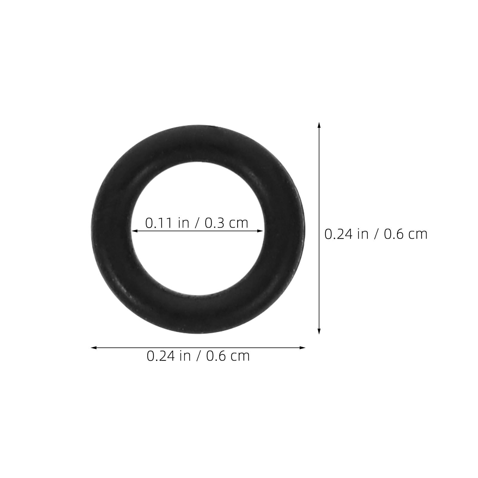 Zerodeko Kit de 500 juntas tóricas de caucho de nitrilo negro, 3 mm de