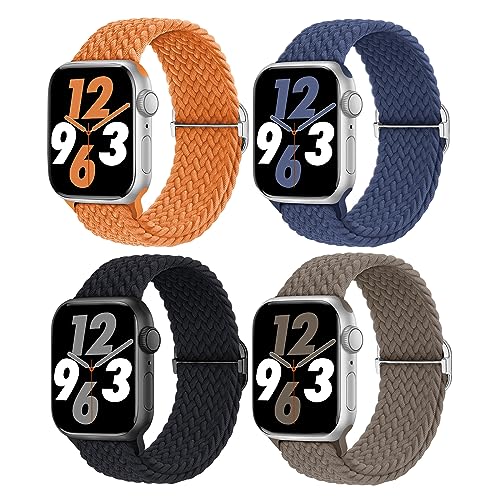 Suitisbest Braided Band Compatible for Apple Watch Strap 40mm 41mm 38mm 42mm 44mm 45mm 46mm 49mm for Women Men Stretchy Elastic Strap for iWatch SE Series 10 9 8 7 6 5 4 3 2 1 Ultra Ultra2