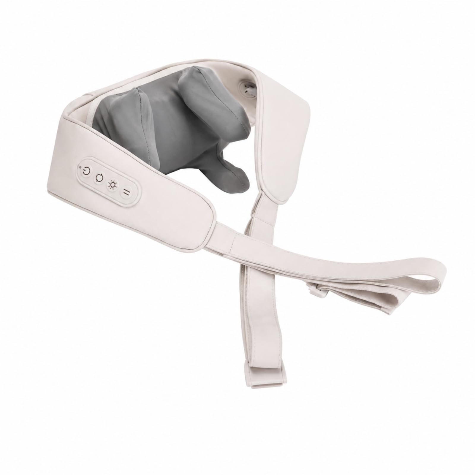 Massaggiat per Schiena Collo | Ergonomico, Massaggiat con Funzione Riscaldante e Terapia a Infrarossi, Portatile, Beige, Motore Brushless