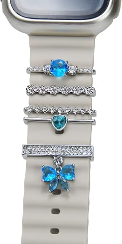 Brillantes anillos decorativos de flores de diamante compatibles con Apple Watch de 165 173 173 173 165 165 173 y 173 pulgadas gemas brillantes con