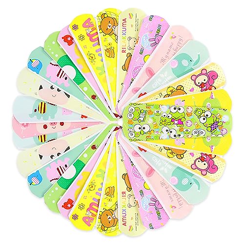 CLDURHGE100x Plaster‌‌ para niños, repelentes al agua, sin látex, hipoalergénicas, tiras de Plaster‌‌ de colores para niños, clínicamente probadas, transpirables