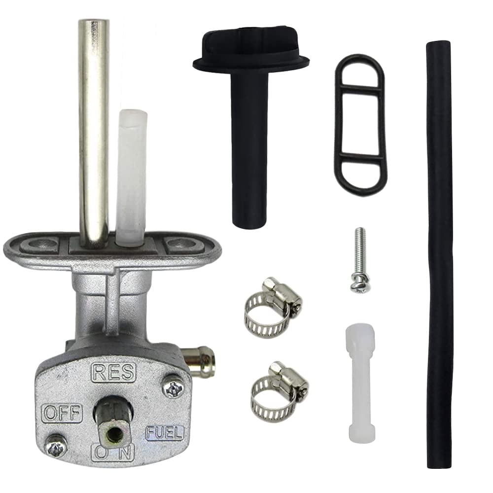 Triumilynn Petcock Fuel Valve Kit for Kawasaki Prairie 360 03-13 Prairie 400 97-98 with Knob Lever 51023-1316