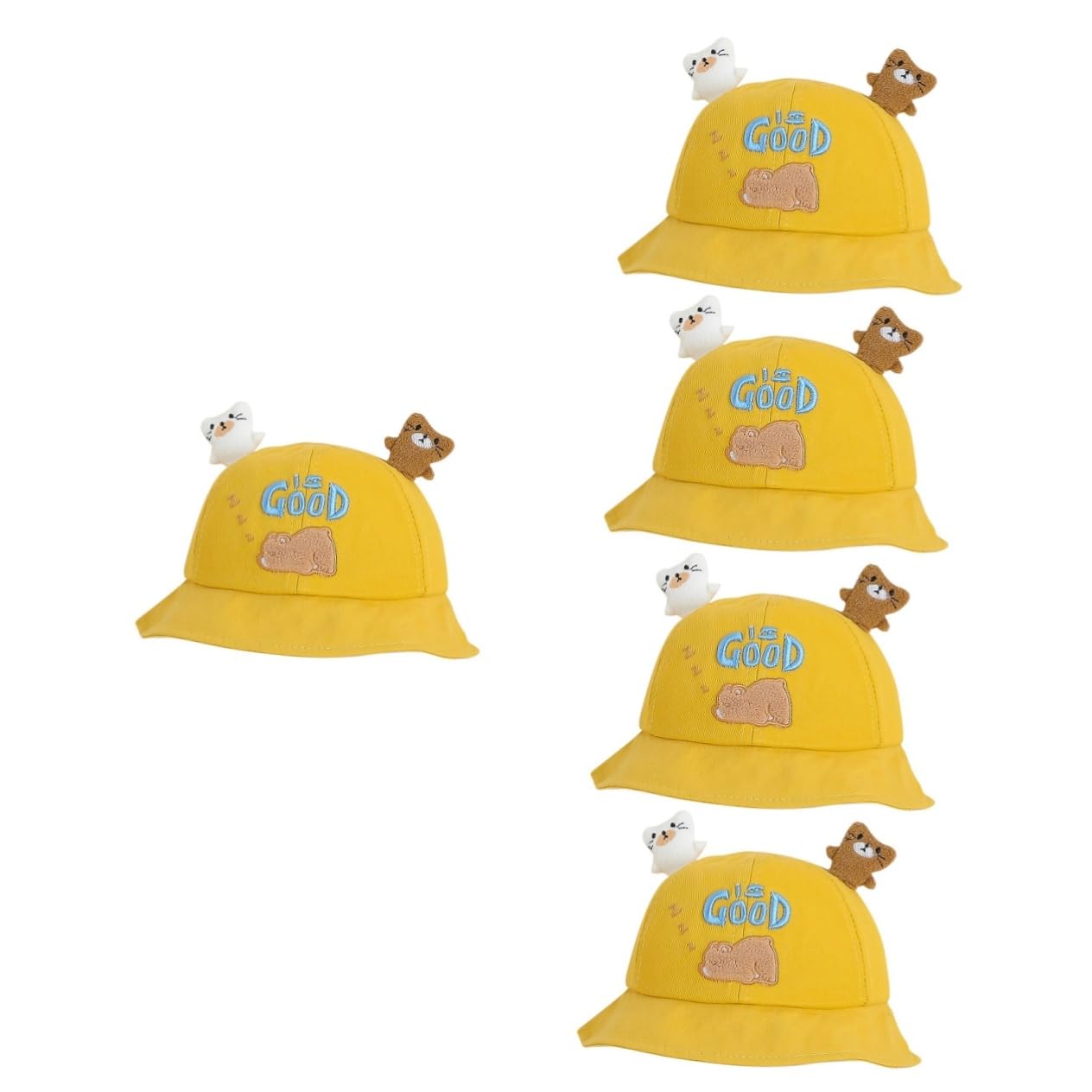 VALICLUD Fischerhut Für Eimerhut Für Kleinkind-Bucket-hüte Für Mädchen -Strandhut Mädchen Hut Kindermütze Fischerhut Für Hüte Yellow Baumwolle