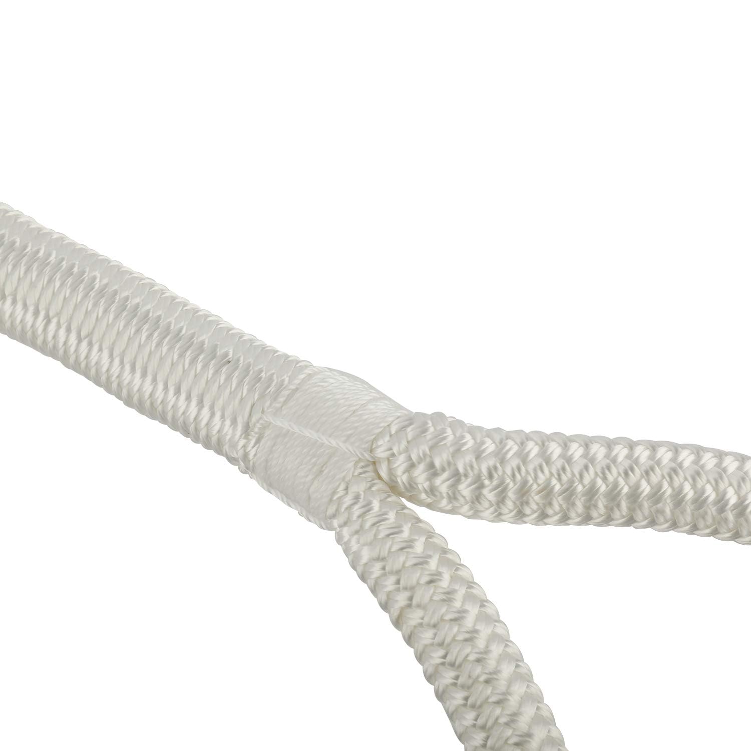 FreeTec 4 TLG Bootsseil Boot Fenderleine Nylon Dockline Festmacherleine Fenderseil mit Auge 16mm Durchmesser 7.6m lang Weiss