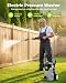 2026New ETOOLAB Electric Pressure Washers, 160Bar 450L/H Power Washer Car Wash, Foam Cannon, 4 Nozzles, Powerful Deep Cleaning for Cars, Fences, Patios, Driveway, Grey