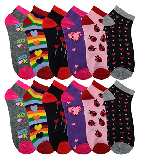 Image of SUMONA Differenttouch 12 Pairs Pack Women Low Cut Colorful Fancy Design Ankle Socks
