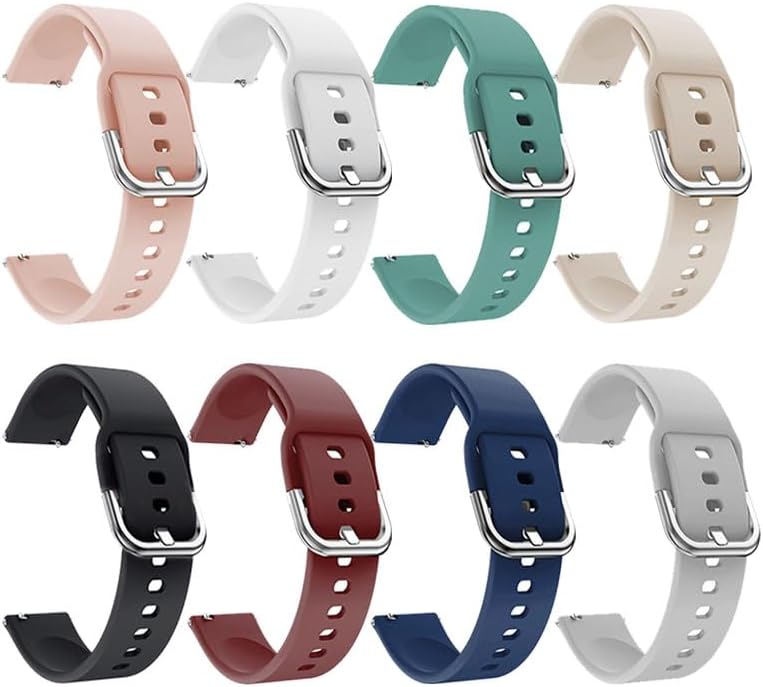 DR03 DR05 DR06 Smart Watch Bands, For Fitpolo / TOOBUR / FQQ / BlazeChip DR06, for Keeponfit DR05, YMZ DR03 Soft Silicone Smart Watch Bands Adjustable Straps Quick Release Replacement Wristbands (8-PACK)
