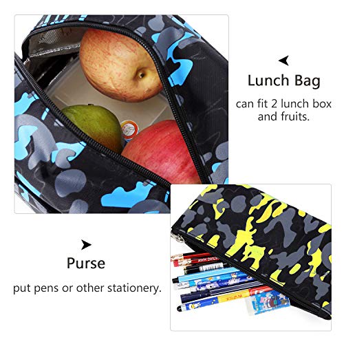 Goldwheat School Backpack For Boys Cool Camouflage Bookbags With Lunch Box Pencil Case 3Pcs For Middle School #TOP6