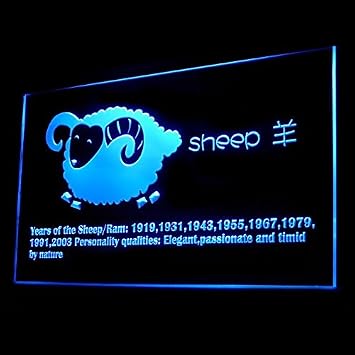 150012 Chinese Zodiac Sheep Legend Tai Chi Year Display LED Light Neon Sign