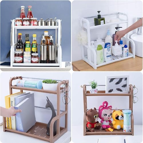 Image of YouCopia Store Metal Premium Microwave Stand for Kitchen Platform | Multipurpose Rack for Storage | Oven Stand & Microwave Storage Rack | Air Fryer Stand | Mixer Grinder (1-Layer)