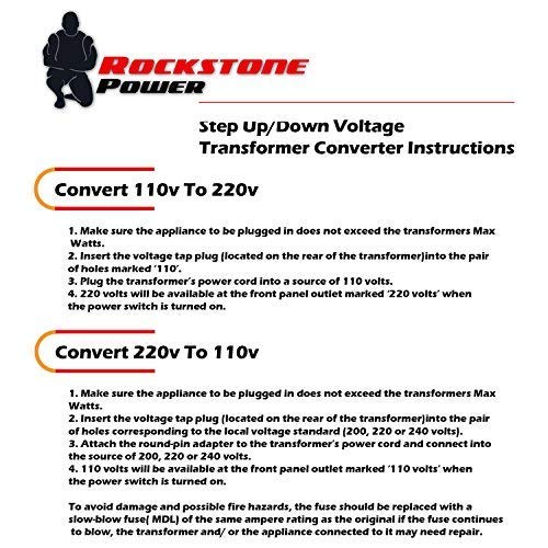 Rockstone Power 2000 WATT Voltage Converter Transformer - Heavy Duty Step Up/Down Ac 110V/120V/220V/240V Power Converter thumb #6