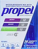 Propel Zero Calorie Nutrient Enhanced Water Beverage Mix (36 packets) (berry, grape & kiwi strawberry)