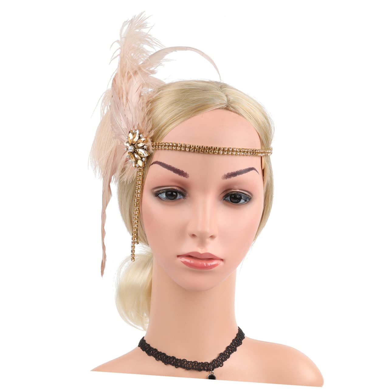 SHERCHPRY 3pezzi Fascinator Piume Per Donne Accessorio Da Sposa Elegante Per Feste e Balli Headpiece Vintage Anni Per Matrimoni e Cerimonie