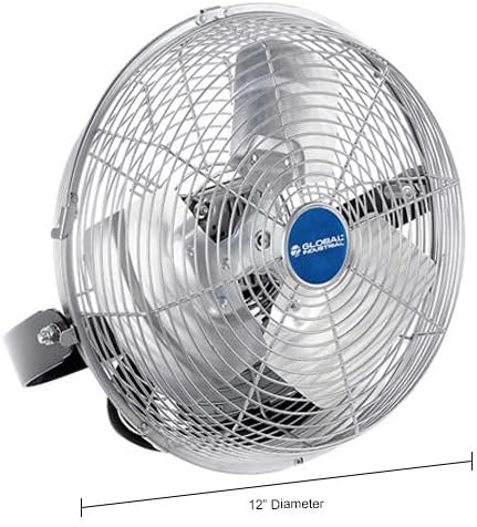 Miniatura 8 de Global Industrial Ventilador de estación de trabajo, 24" de diámetro, 8000 CFM, 13 HP, 3 velocidades, ventilador de estación de trabajo interior