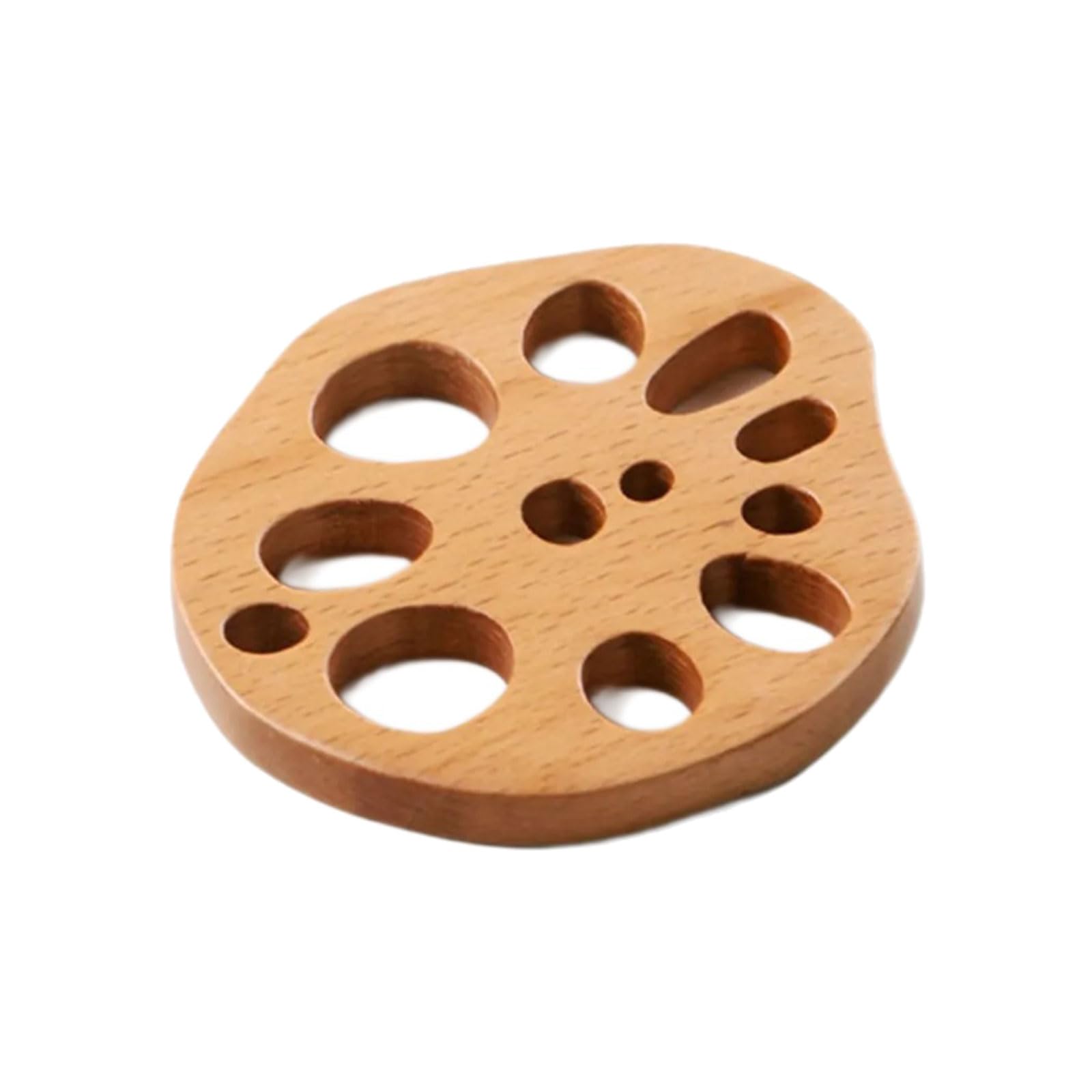 Lotuses Root Slices Beech Coasters Multipurpose Surfaces Protector for Hot Beverages Natural Wood Teas Accessories Coasters