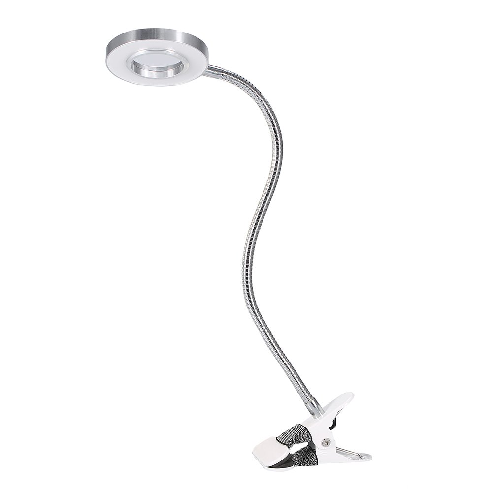 Tattoo Accesories Tattoo Lamp, Clip Lamp, Flexible 1Pcs Warm Light for Eyebrow Tattooing for Manicure, Silver