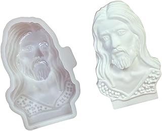 Holy Father Bust Statue Silicone Mold for Concrete Plasters Project Home Art Decors Casting Mould