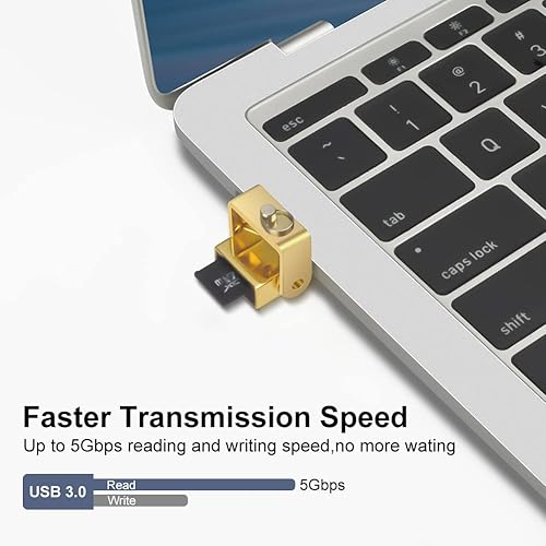 Miniatura 3 de BORLTER CLAMP BorlterClamp - Lector de tarjetas Micro SD, USB C a Micro SD/TF, lector de tarjetas de memoria USB C a Micro SD/TF, compatible con