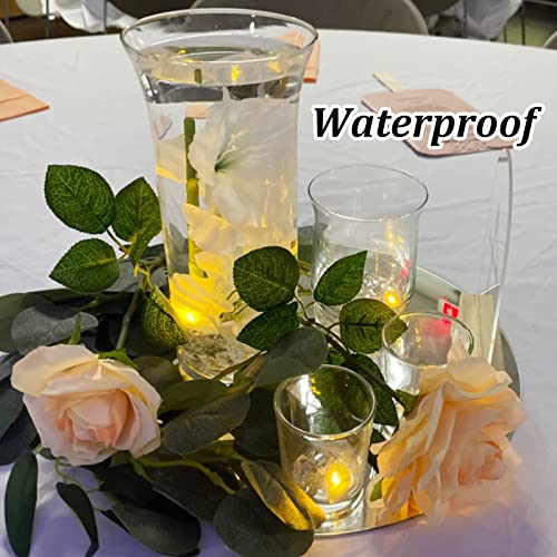 Image of ZGWJ 50PCs Wram White Balloon Lights Mini, Battery Powered, Long Standby Time Waterproof Tiny Led Round Light for Paper Lantern Balloon Party Easter Eggs Wedding Christmas Halloween Decorations