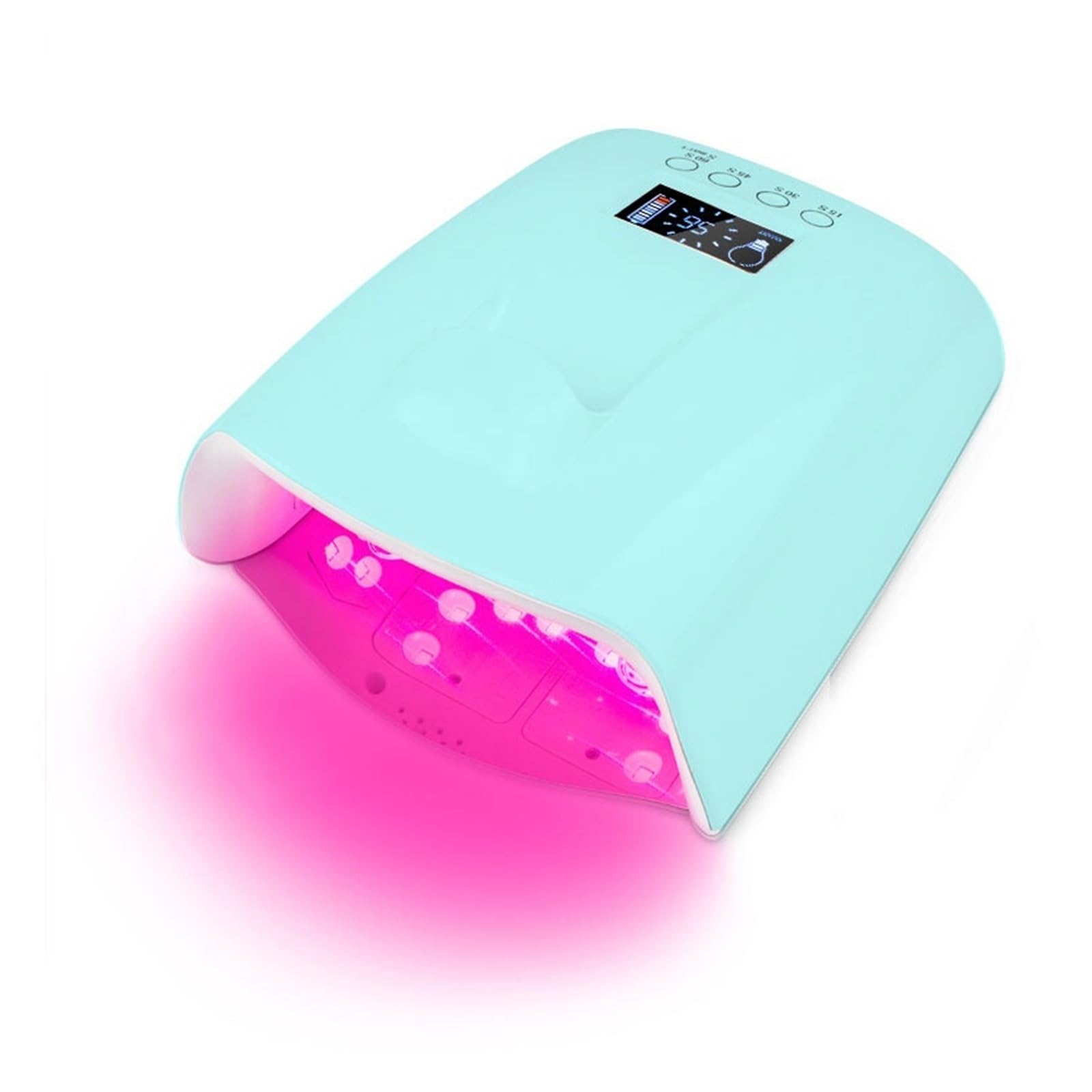 Lampa UV do paznokci, Lampa LED UV do paznokci Bezprzewodowa CZERWONA lampa Bezprzewodowa 60 W Lampa LED UV do paznokci do utwardzania lakieru żelowego Bezprzewodowa z baterią litową 60 W Pro Light do