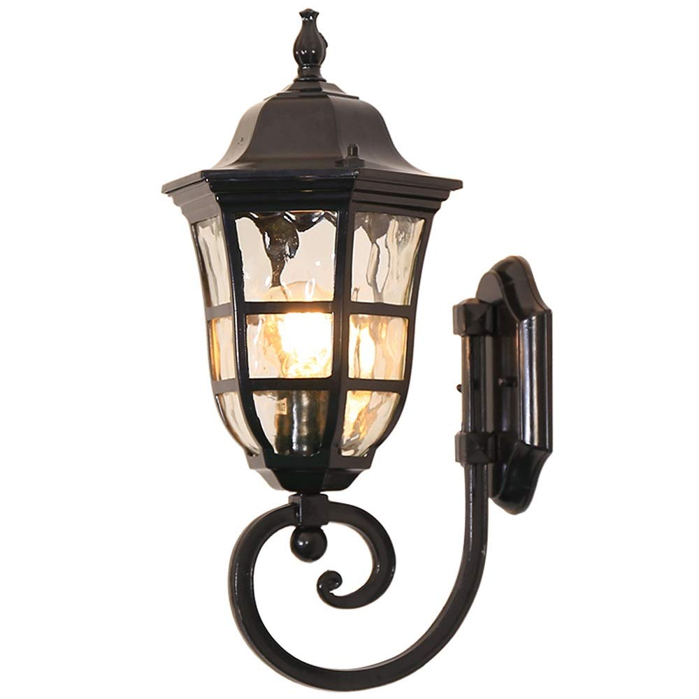 Lampe murale extérieure E27 en verre givré pour sécuriser les marches d'escalier