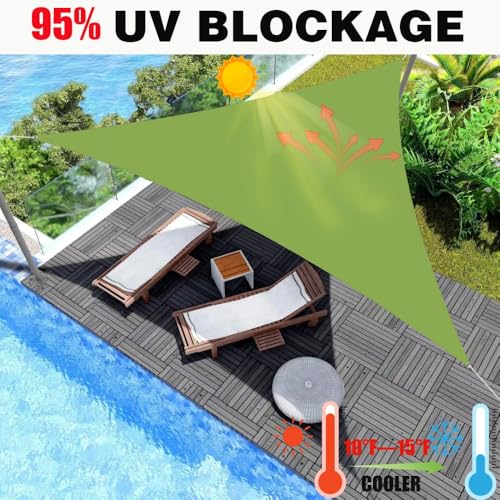 Toile d'ombrage triangulaire 6m contre la chaleur du balcon