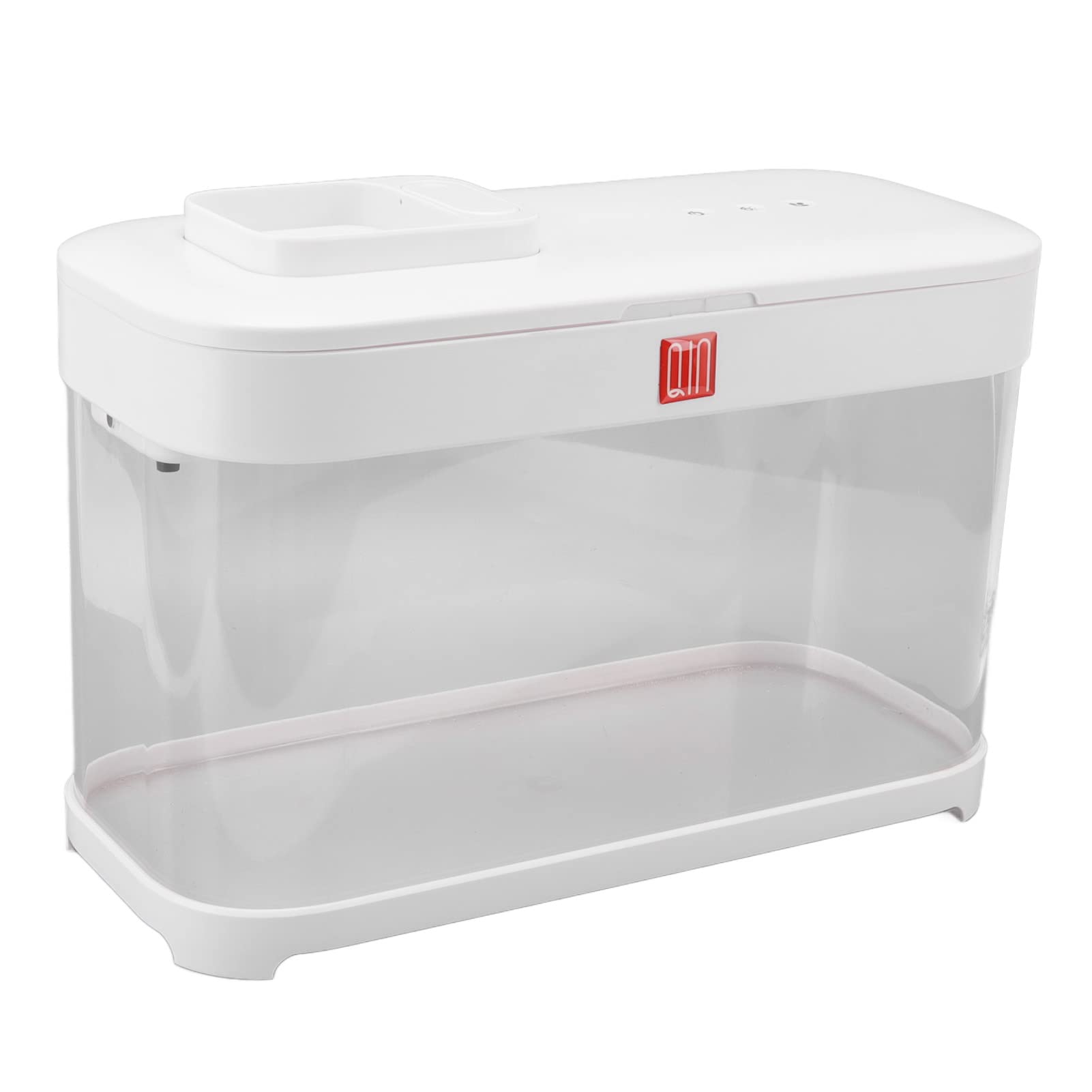 TREETDOBV Kit de Acuario Inteligente Tanque de Peces Autolimpiante Tanque Pequeño Blanco Tanque de Peces Ecológico Pequeño Acuario USB de Escritorio Incluye Iluminación LED Y Filtración para el Hogar
