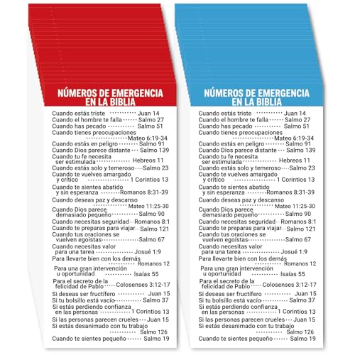 Fankya 240PCS Spanish Bible Emergency Numbers Gospel Tracts Roman Road