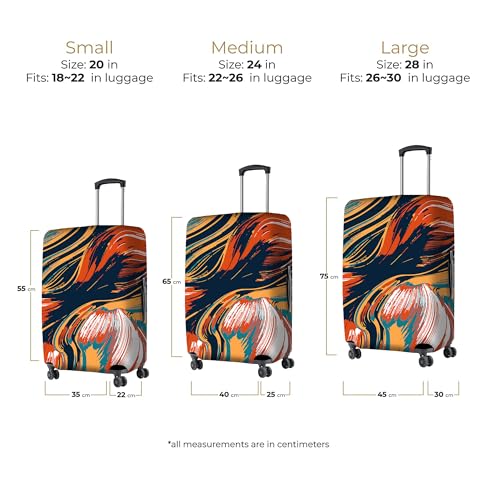 Image of Nasher Miles Polyester Protective Luggage Cover Set of 2 (Small-Medium) - Ripple