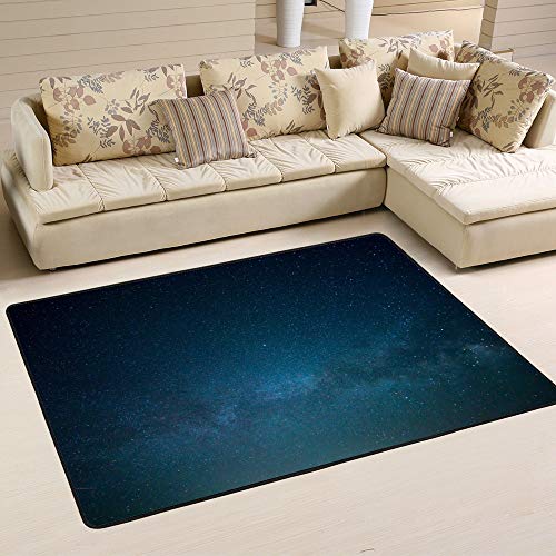 Tapis galactique en velours corail doux et grand format pour chambre